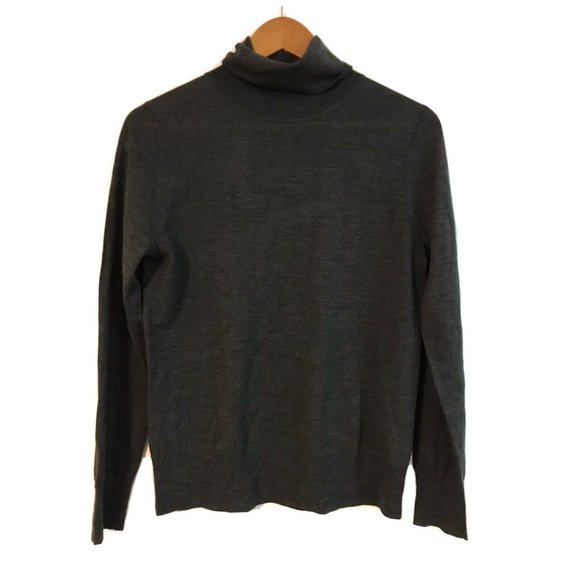 J. Crew Tops - J Crew Mercantile Women's Medium Gray Merino Wool Blend Turtleneck